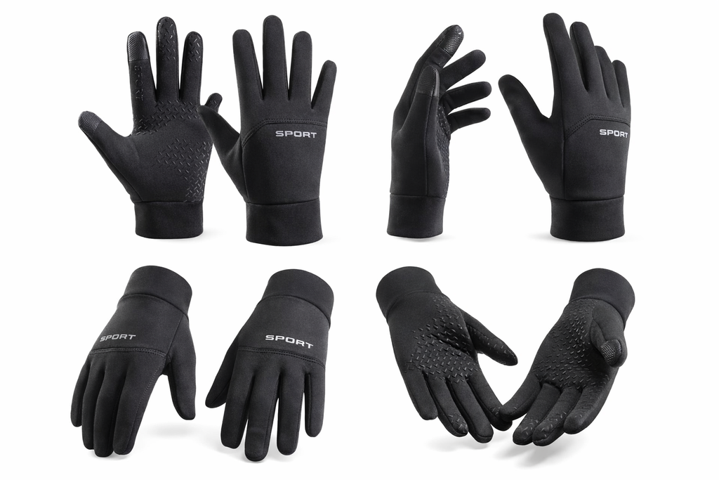 Men’s Winter Thermal Fleece-Lined Outdoor Sports Gloves (Touchscreen)