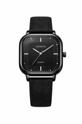 Fashion Square Minimalist Men’s Quartz Watch – Casual Leather Strap