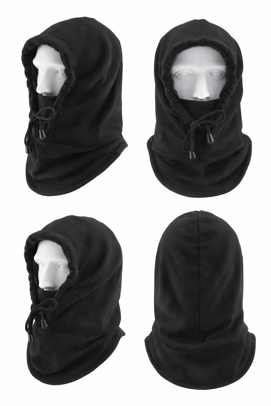 Men’s Winter Fleece Balaclava Hood – Adjustable Full Face & Neck Cover Cold Weather Mask