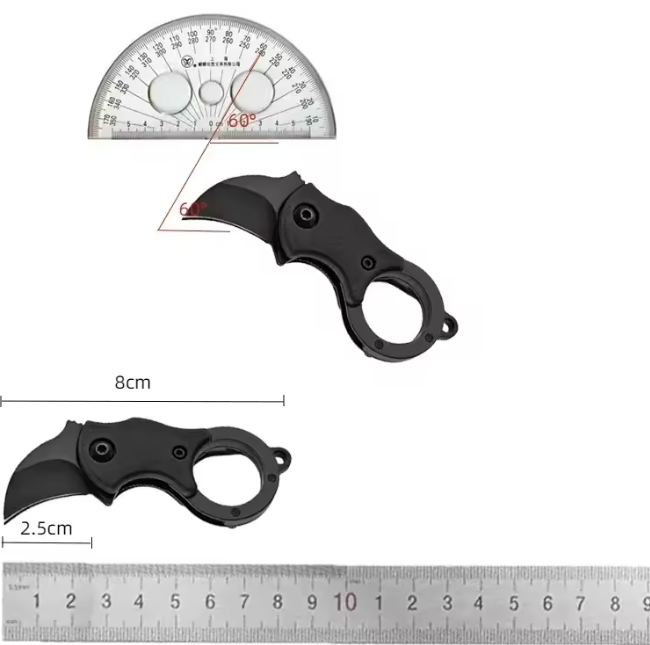 Mini Stainless Steel Knife & Keychain – Portable Camping Multi-Tool