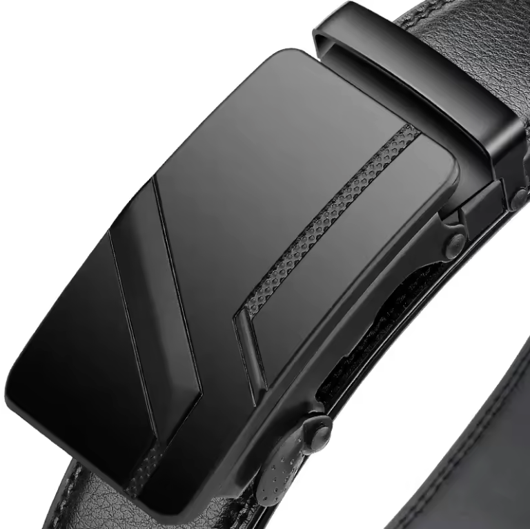 Men’s Luxury Automatic Buckle Belt – Premium Black Leather Jeans & Suit Belt (110–130cm)
