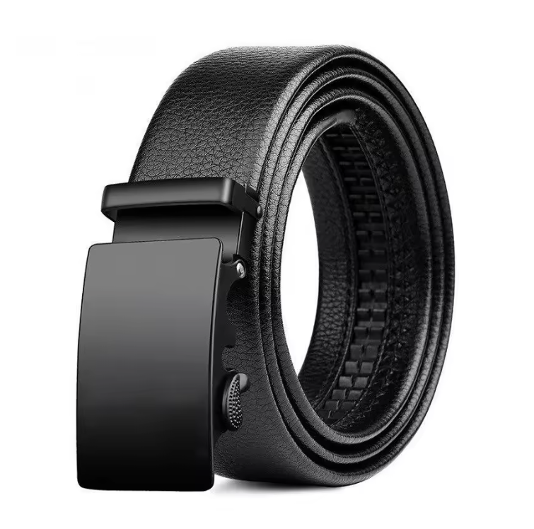 Men’s High Quality Leather Automatic Buckle Belt – Business & Work Metal Buckle Belt (120cm)