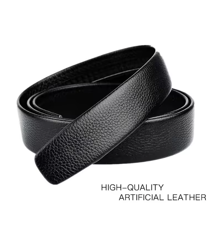 Men’s High Quality Leather Automatic Buckle Belt – Business & Work Metal Buckle Belt (120cm)