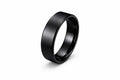 Men’s Stainless Steel Band Ring – Matte Black US Sizes 7-13, Simple & Stylish