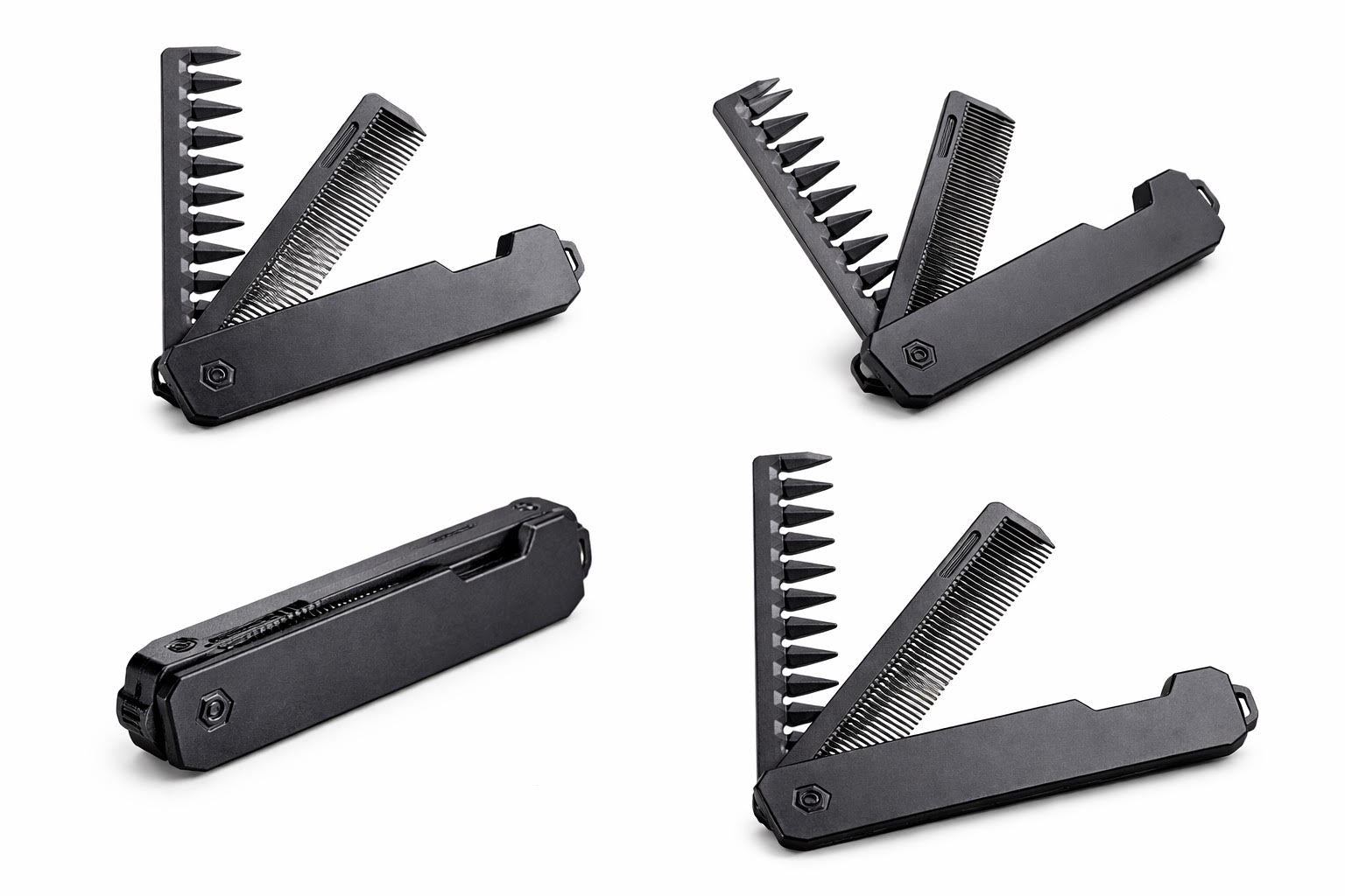 2-in-1 Folding Pocket Comb – Wide Tooth & Beard Styling Hair Comb for Barber & Salon Use