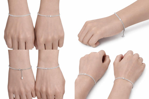 Couples Stainless Steel Bracelet Set