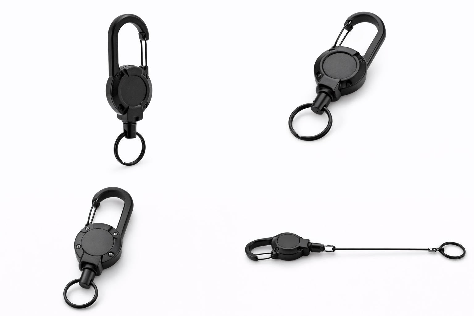 Heavy Duty Retractable Keychain with Carabiner